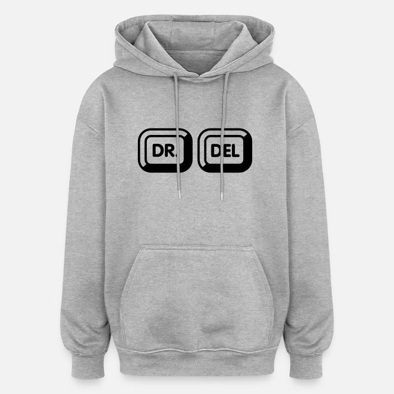 Doctor delete | 1c - Oversized Unisex Hoodie - heather grey