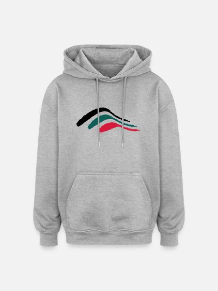 stripe bush_vec_3 - Oversized Unisex Hoodie - heather grey