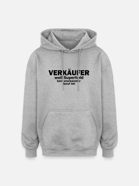 verkäufer - Oversized Unisex Hoodie - Grau meliert