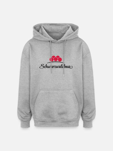 Schwarzwaldbua - Oversized Unisex Hoodie - Grau meliert