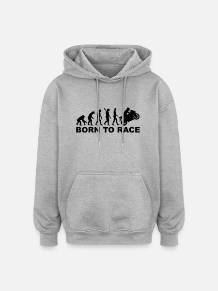 Motorcycle - Oversized Unisex Hoodie - heather grey