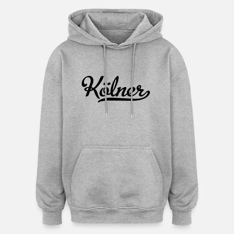 Kölner - Oversized Unisex Hoodie - Grau meliert
