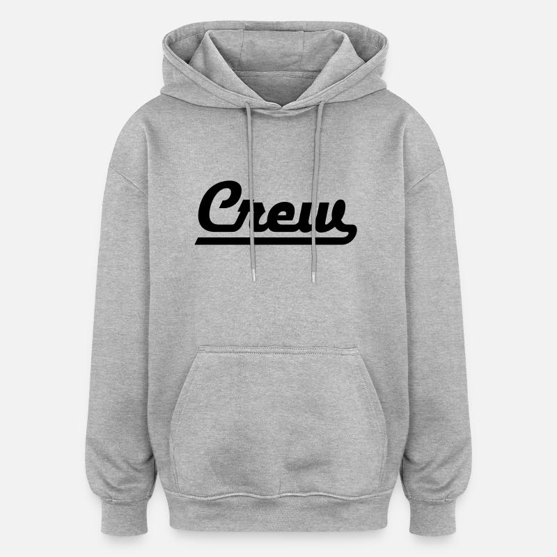 Équipage - Sweat à capuche oversize unisexe - gris chiné