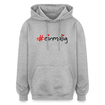 Unique - Oversized Unisex Hoodie - heather grey - Front - Noah (186cm)