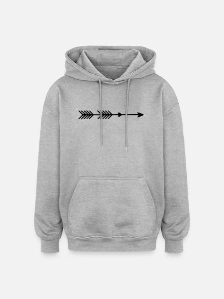 Right arrow - Oversized Unisex Hoodie - heather grey