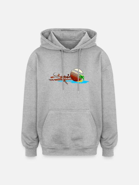 Espagne Couleur - Sweat à capuche oversize unisexe - gris chiné