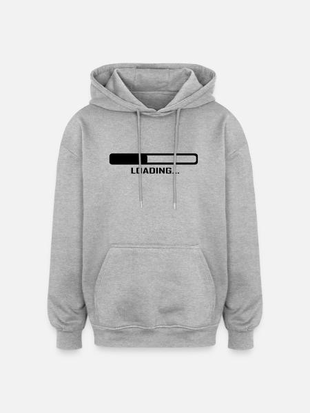 Loading Bar - Computer - Oversized Unisex Hoodie - heather grey