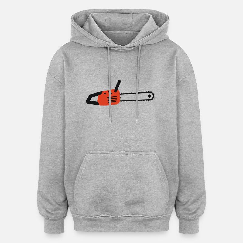chainsaw - Oversized Unisex Hoodie - heather grey