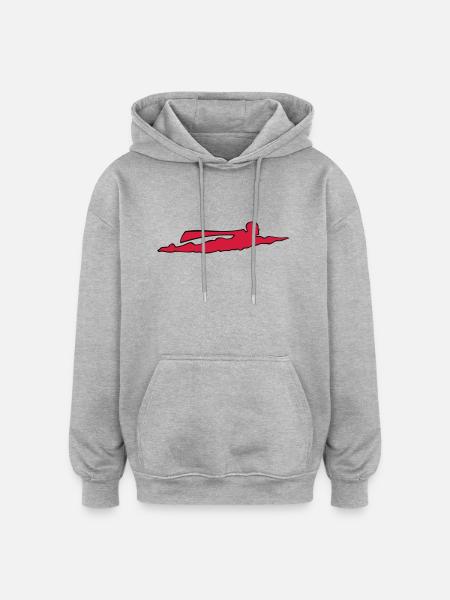 Superheld zweifarbig - Oversized Unisex Hoodie - Grau meliert