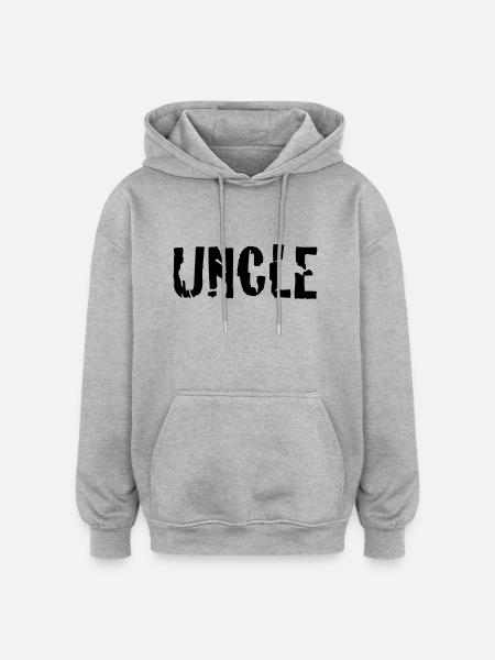 uncle - Sweat à capuche oversize unisexe - gris chiné
