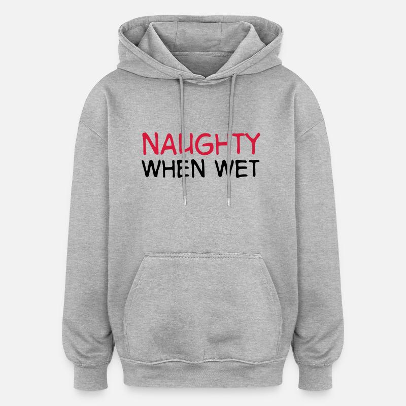 2541614 15549878 natation - Sweat à capuche oversize unisexe - gris chiné