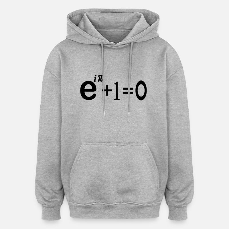 équation de pi ei - Sweat à capuche oversize unisexe - gris chiné