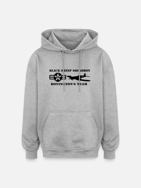 Boyington - Oversized Unisex Hoodie - Grau meliert