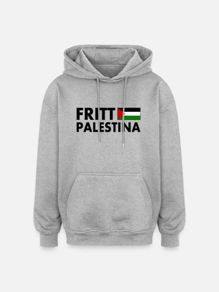 Fritt palestina - Oversized Unisex Hoodie - heather grey