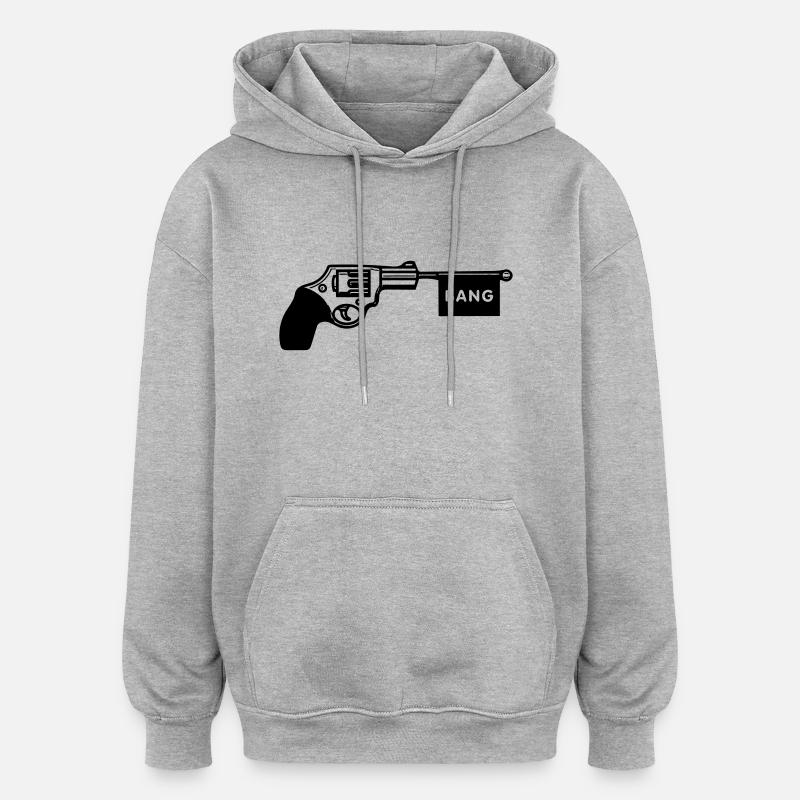 coup de pistolet - Sweat à capuche oversize unisexe - gris chiné