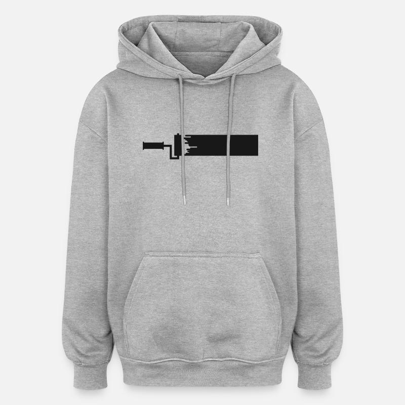 painter - Sweat à capuche oversize unisexe - gris chiné