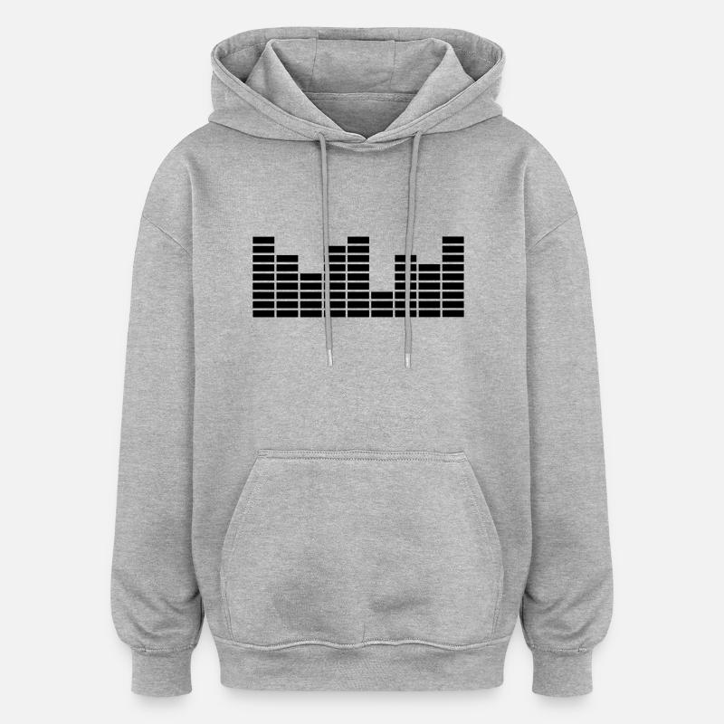 equalizer - Oversized Unisex Hoodie - Grau meliert