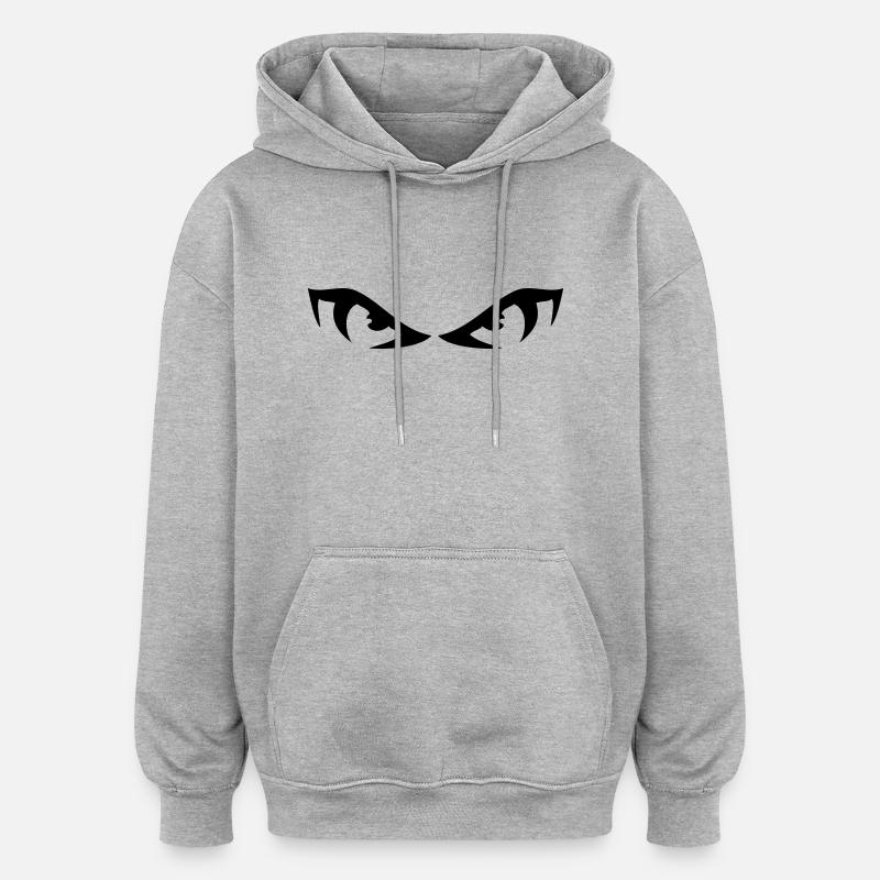 augen - Oversized Unisex Hoodie - Grau meliert