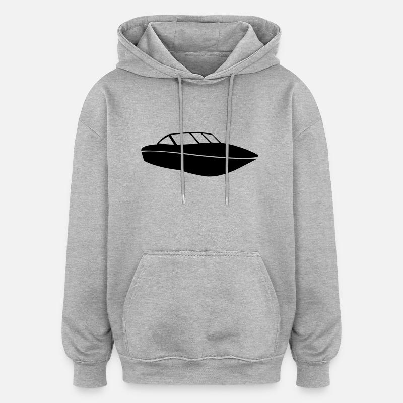Boat de - Oversized Unisex Hoodie - Grau meliert