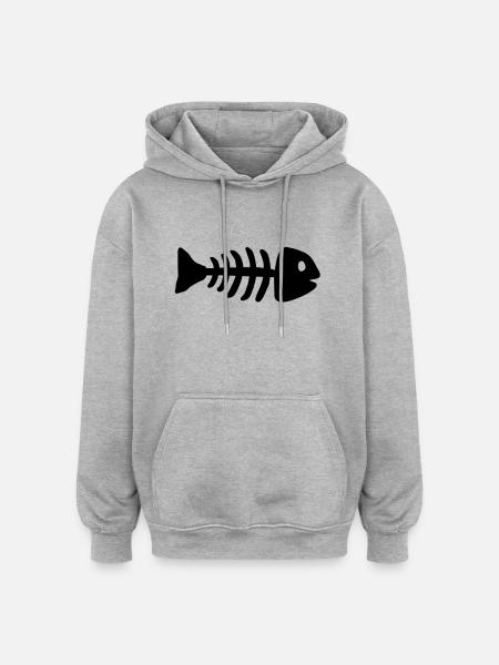fisch_1___f1 - Oversized Unisex Hoodie - heather grey