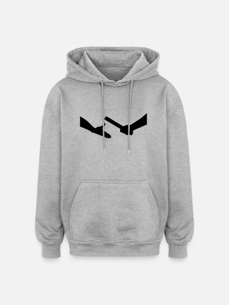Relay race - Oversized Unisex Hoodie - heather grey