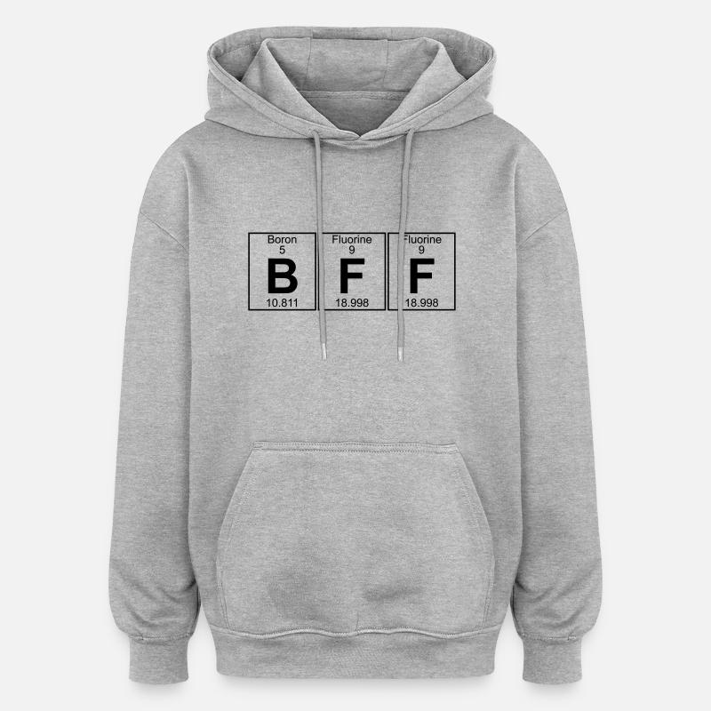 BFF (BFF) - complet - Sweat à capuche oversize unisexe - gris chiné