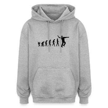 Ab geht die Post! - Oversized Unisex Hoodie - Grau meliert - Vorne - Noah (186cm)