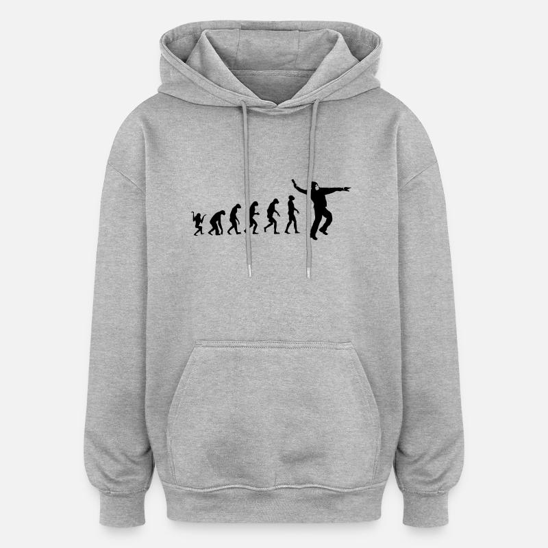 Ab geht die Post! - Oversized Unisex Hoodie - Grau meliert