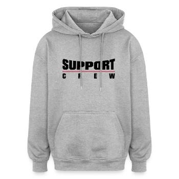 Support Crew - Oversized Unisex Hoodie - Grau meliert - Vorne - Noah (186cm)