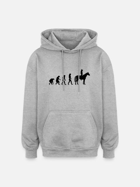 reiterin evolution frauen - Oversized Unisex Hoodie - Grau meliert