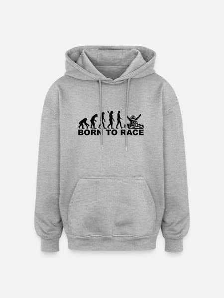 Kart - Oversized Unisex Hoodie - Grau meliert