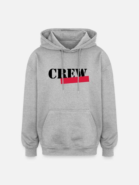crew member - Oversized Unisex Hoodie - heather grey