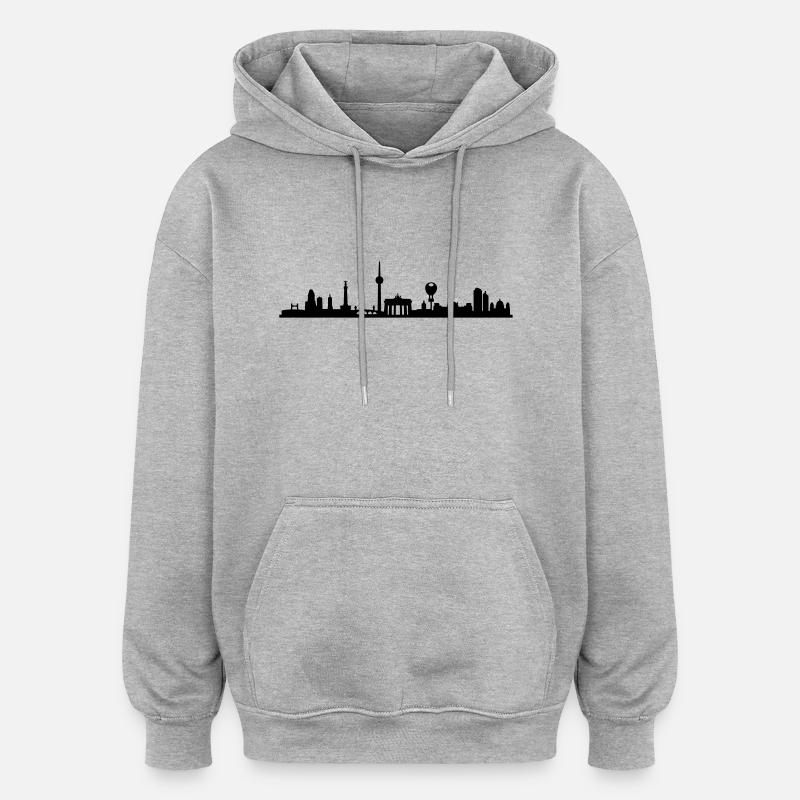 Berlin Classic - Oversized Unisex Hoodie - Grau meliert