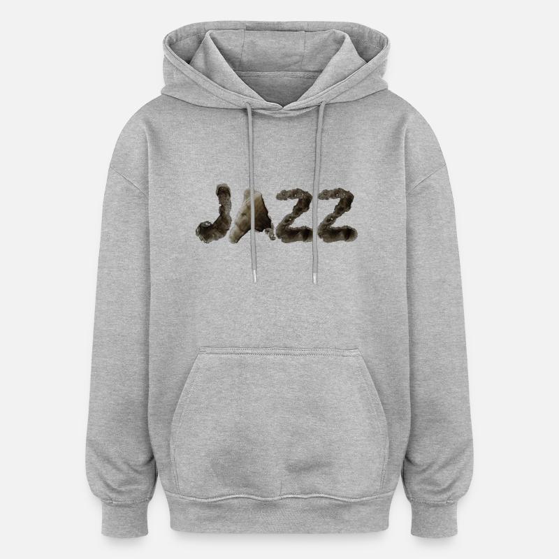 Jazz - Sweat à capuche oversize unisexe - gris chiné