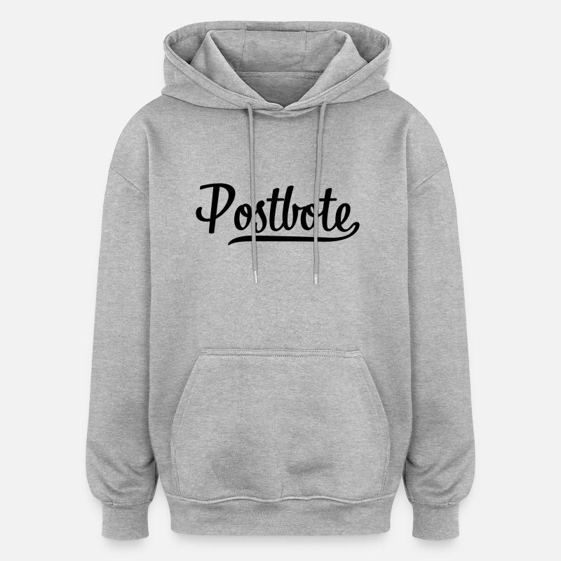 Postbote - Oversized Unisex Hoodie - Grau meliert