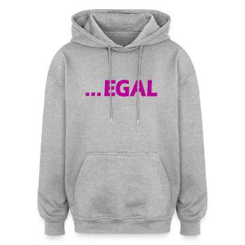 ... EGAL - Oversized Unisex Hoodie - Grau meliert - Vorne - Noah (186cm)