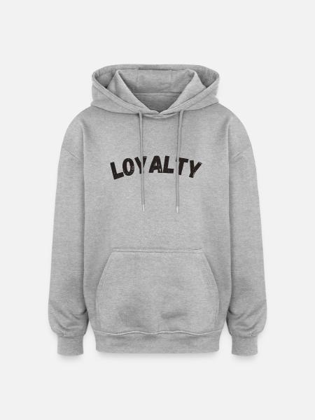 Loyalty - Oversized Unisex Hoodie - Grau meliert