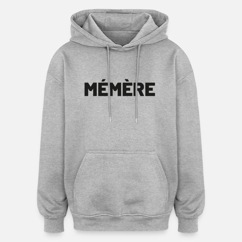 memere - Sweat à capuche oversize unisexe - gris chiné