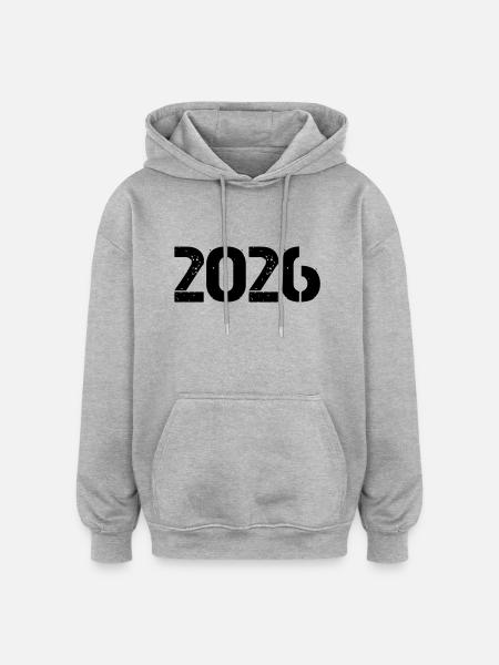 2026 - Oversized Unisex Hoodie - heather grey