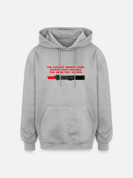 Star Wars: Weapon Lightsaber - Oversized Unisex Hoodie - heather grey