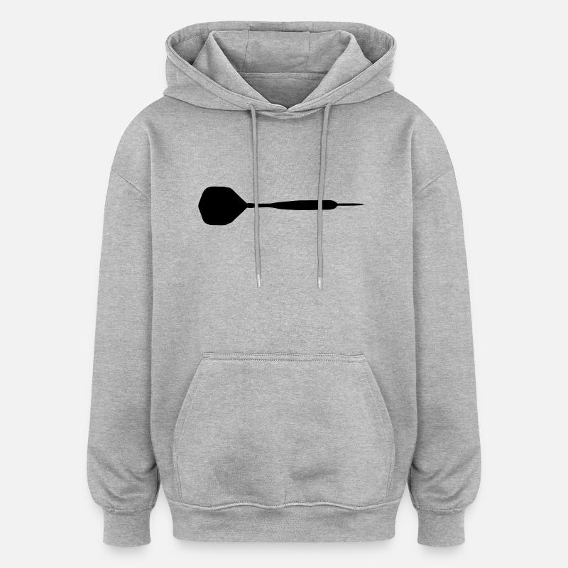 fléchettes - Sweat à capuche oversize unisexe - gris chiné