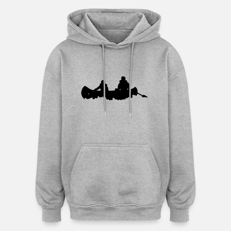 canoe sport - Sweat à capuche oversize unisexe - gris chiné