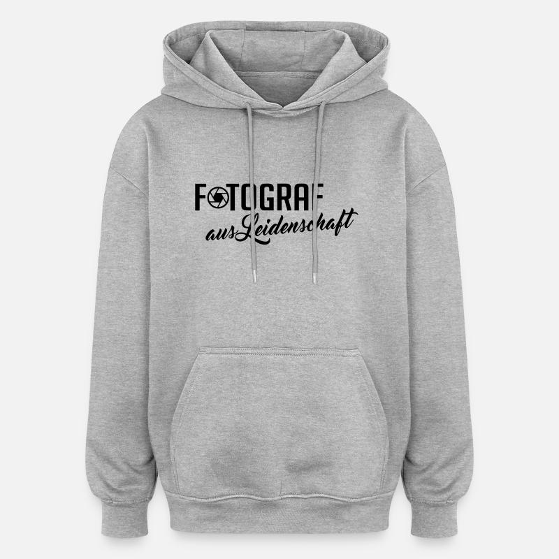 fotograf aus leidenschaft - Oversized Unisex Hoodie - Grau meliert
