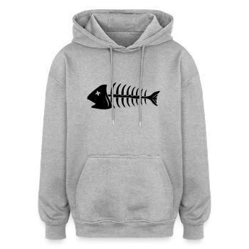fish - Oversized Unisex Hoodie - Grau meliert - Vorne - Noah (186cm)