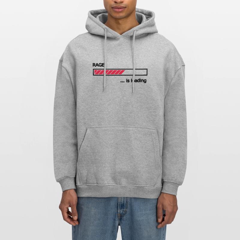 Rage is loading progress bar Loading Bar Oversized Unisex Hoodie