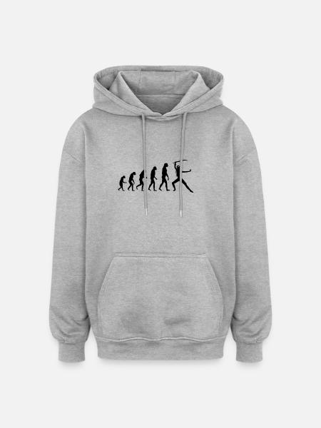 Evolution Swordsman - Oversized Unisex Hoodie - heather grey