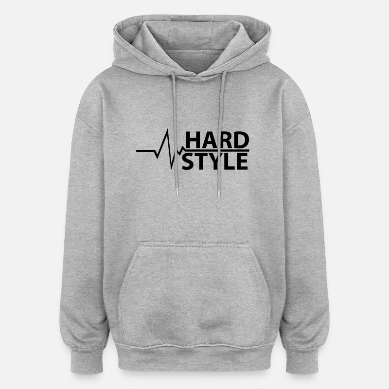 BIG Hard Style - HARDSTYLE - Sweat à capuche oversize unisexe - gris chiné