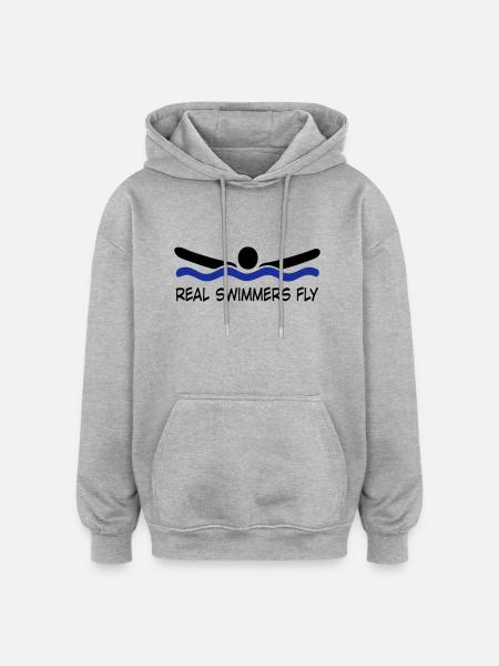 butterfly - Oversized Unisex Hoodie - heather grey
