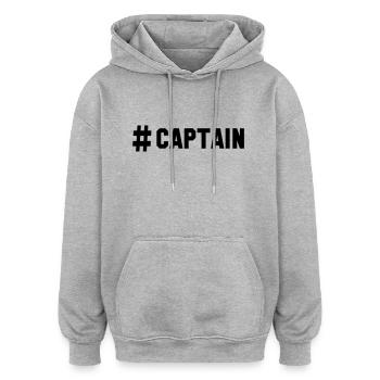 # captain - Oversized Unisex Hoodie - Grau meliert - Vorne - Noah (186cm)