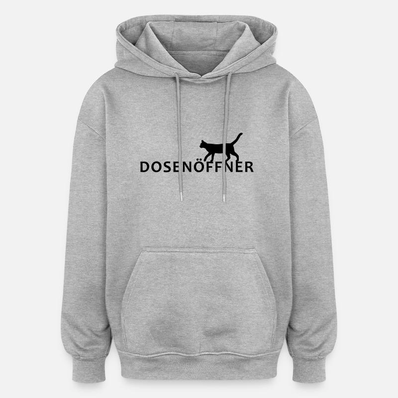Ouvre-boîte - Sweat à capuche oversize unisexe - gris chiné